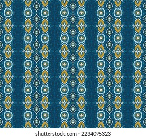 Ikat geometric folklore ornament. Oriental vector damask pattern. Ancient art of Arabesque. Tribal ethnic texture. Spanish motif on the carpet. Aztec style. Indian rug. Gypsy, Mexican embroidery.