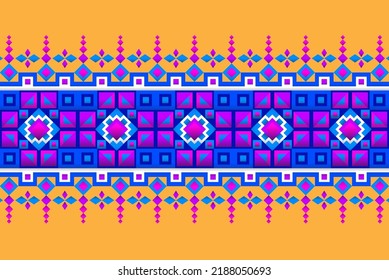 Ikat geometric folklore ornament pattern