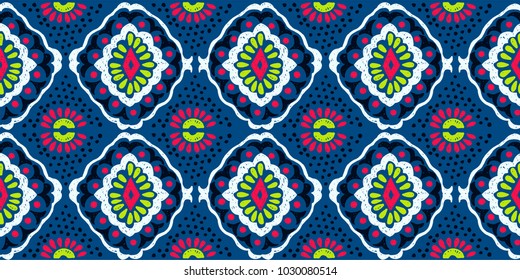 Ikat geometric folklore ornament. Tribal ethnic vector texture. Seamless striped  pattern in Aztec style. Figure tribal  embroidery. Indian, Scandinavian, Gypsy, Mexican, folk pattern. 