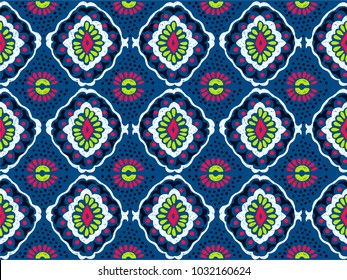 Ikat geometric folklore ornament. Tribal ethnic vector texture. Seamless striped  pattern in Aztec style. Figure tribal  embroidery. Indian, Scandinavian, Gypsy, Mexican, folk pattern. 