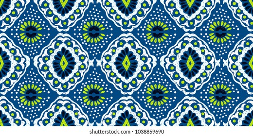 Ikat geometric folklore ornament. Tribal ethnic vector texture. Seamless striped  pattern in Aztec style. Figure tribal  embroidery. Indian, Scandinavian, Gypsy, Mexican, folk pattern. 