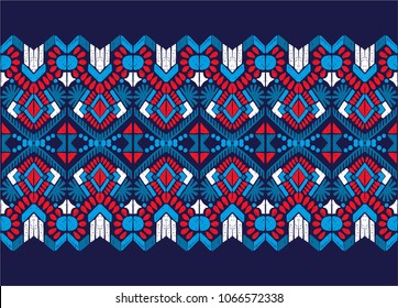 Ikat Geometric Folklore Ornament Tribal Ethnic Stock Vector (Royalty ...