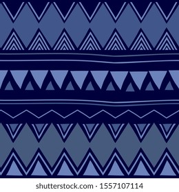 Ikat geometric folklore ornament. Tribal ethnic vector texture. Seamless striped pattern in Aztec style. Stripes hand drawn vector ready for fashion textile print.