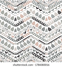 Ikat geometric folklore ornament. Tribal scandinavian ethnic vector texture. Seamless striped pattern in Aztec style. Figure tribal embroidery. Indian, Scandinavian, Gypsy, Mexican, folk pattern.