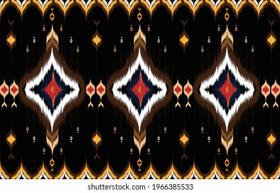 Ikat geometric folklore ornament. Tribal ethnic vector texture. Seamless striped pattern in Aztec style. Figure tribal embroidery. Indian, Scandinavian, Gyp sy, Mexican, folk pattern.ikat pattern