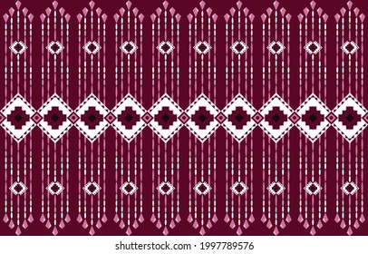 Ikat geometric folklore ornament. Tribal ethnic vector texture. Seamless striped pattern in Aztec style. Figure tribal embroidery. Indian, Scandinavian, Gypsy, Mexican, folk pattern.