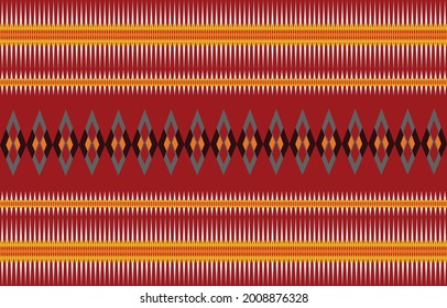 Ikat geometric folklore ornament. Tribal ethnic vector texture. Seamless striped pattern in Aztec style. Figure tribal embroidery. Indian, Scandinavian, Gypsy, Mexican, folk pattern.