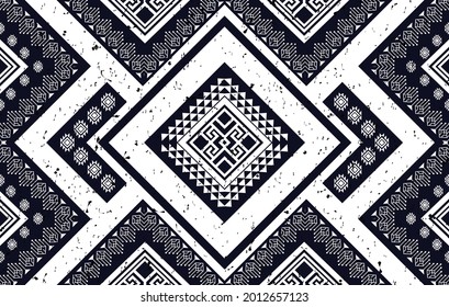 Ikat geometric folklore ornament tribal ethnic vector texture. Seamless striped pattern in Aztec style. Figure tribal embroidery. Indian, African, American, Scandinavian, gypsy, Mexican, folk pattern.