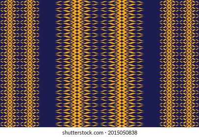 Ikat geometric folklore ornament. Tribal ethnic vector texture. Seamless striped pattern in Aztec style. Figure tribal embroidery. Indian, Scandinavian, Gypsy, Mexican, folk pattern.