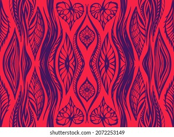 Ikat geometric folklore ornament. Tribal ethnic vector texture. Seamless striped  pattern in Aztec style. Figure tribal  embroidery. Indian, Scandinavian, Gypsy, Mexican, folk pattern. 