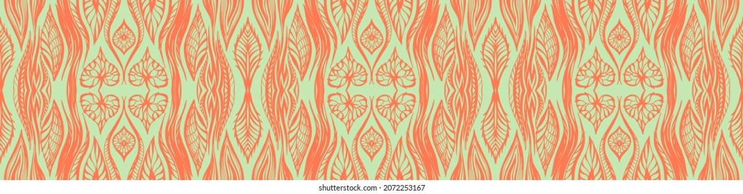 Ikat geometric folklore ornament. Tribal ethnic vector texture. Seamless striped  pattern in Aztec style. Figure tribal  embroidery. Indian, Scandinavian, Gypsy, Mexican, folk pattern. 