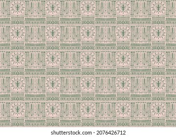 Ikat geometric folklore ornament. Tribal ethnic vector texture. Seamless striped pattern in Aztec style. Figure tribal embroidery. Indian, Scandinavian, Gypsy, Mexican, folk pattern.