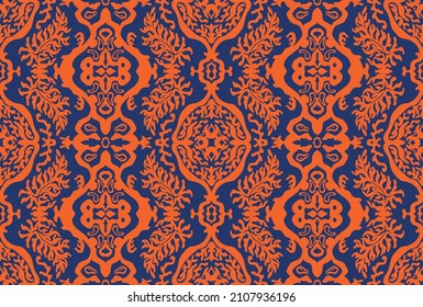 Ikat geometrische Folklore-Ornament. Stammesethnische Vektorstruktur. Nahtloses gestreiftes Muster im Stil von Aztec. Abbildung Stammesstickerei. Indische, skandinavische, Zigeuner, Mexikaner, Volksmuster.