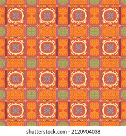 Ikat geometric folklore ornament. Tribal ethnic vector texture. Seamless striped pattern in Aztec style. Figure tribal embroidery. Indian, Scandinavian, Gypsy, Navajo, Mexican, folk pattern.