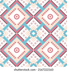 Ikat geometric folklore ornament with tribal ethnic seamless striped pattern Aztec style. oriental pattern traditional Design for background, clothing, wrapping, Batik, fabric, vector, illustration, e