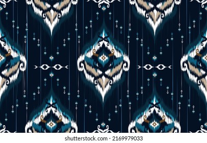 Ikat geometric folklore ornament. Tribal ethnic vector texture. 
Seamless striped pattern in Aztec style. Figure tribal embroidery. 
Indian, Scandinavian, Gyp
sy, Mexican, folk pattern.