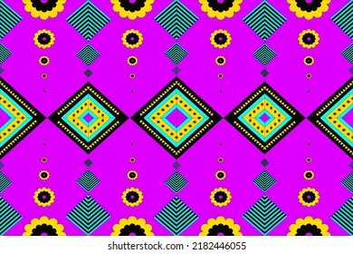 Ornamento de folclore geométrico Ikat. Textura vectorial étnica tribal mexicano, patrón folclórico Alfombra textil vectorial étnica cornamento estilo bordado Elementos decorativos de época