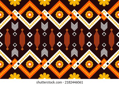 Ornamento de folclore geométrico Ikat. Textura vectorial étnica tribal mexicano, patrón folclórico Alfombra textil vectorial étnica cornamento estilo bordado Elementos decorativos de época