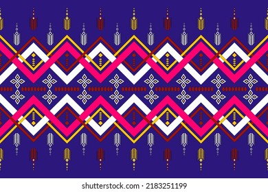 Ornamento de folclore geométrico Ikat. Textura vectorial étnica tribal mexicano, patrón folclórico Alfombra textil vectorial étnica cornamento estilo bordado Elementos decorativos de época