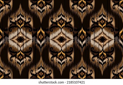 Ikat geometric folklore ornament. Tribal ethnic vector texture. 
Seamless striped pattern in Aztec style. Figure tribal embroidery. 
Indian, Scandinavian, Gypsy, Mexican, folk pattern.