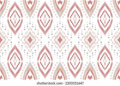 Ikat geometric folklore ornament with tribal ethnic seamless striped pattern Aztec style. oriental pattern traditional Design for background, clothing, wrapping, Batik, fabric, vector, illustration.