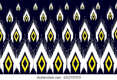 Ikat geometric folklore ornament. Tribal ethnic vector texture. Seamless striped pattern in Aztec style. Figure tribal embroidery. Indian, Scandinavian, Mexican, folk pattern. ikat pattern.