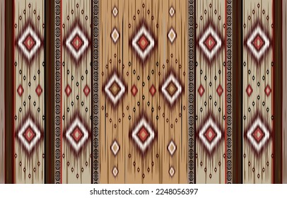 Ikat geometric folklore ornament. Tribal ethnic vector texture. 
Seamless striped pattern in Aztec style. Figure tribal embroidery. 
Indian, Scandinavian, Gypsy, Mexican, folk pattern.