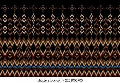 Ikat geometric folklore ornament. Tribal ethnic vector texture. 
Seamless striped pattern in Aztec style. Figure tribal embroidery. 
Indian, Scandinavian, Gypsy, Mexican, folk pattern.

