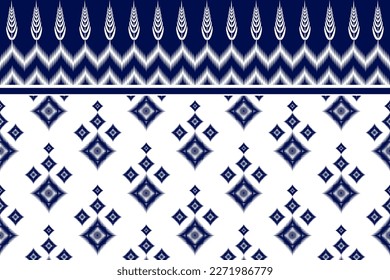 Ikat geometric folklore ornament. Tribal ethnic vector texture. Seamless striped pattern in Aztec style. Figure tribal embroidery. Indian, Scandinavian, Gypsy, Mexican, folk pattern.