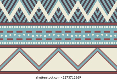 Ikat geometric folklore ornament. Tribal ethnic vector texture. Seamless striped pattern in Aztec style. Figure tribal embroidery. Indian, Scandinavian, Gypsy, Mexican, folk pattern. Boho chic design.