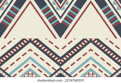 Ikat geometric folklore ornament. Tribal ethnic vector texture. Seamless striped pattern in Aztec style. Figure tribal embroidery. Indian, Scandinavian, Gypsy, Mexican, folk pattern. Boho chic design.