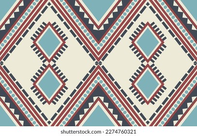 Ikat geometric folklore ornament. Tribal ethnic vector texture. Seamless striped pattern in Aztec style. Figure tribal embroidery. Indian, Scandinavian, Gypsy, Mexican, folk pattern. Boho chic design.