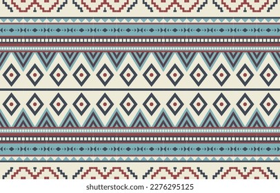 Ikat geometric folklore ornament. Tribal ethnic vector texture. Seamless striped pattern in Aztec style. Figure tribal embroidery. Indian, Scandinavian, Gypsy, Mexican, folk pattern. Boho chic design.