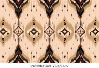 Ikat geometric folklore ornament. Tribal ethnic vector texture. 
Seamless striped pattern in Aztec style. Figure tribal embroidery. 
Indian, Scandinavian, Gypsy, Mexican, folk pattern.