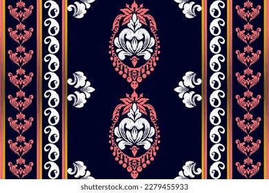 Ikat geometric folklore ornament. Tribal ethnic vector texture. Seamless striped pattern in Aztec style. Figure tribal embroidery. Indian, Scandinavian, Gyp sy, Mexican, folk pattern.ikat pattern