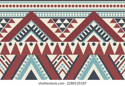 Ikat geometric folklore ornament. Tribal ethnic vector texture. Seamless striped pattern in Aztec style. Figure tribal embroidery. Indian, Scandinavian, Gypsy, Mexican, folk pattern. Boho chic design.