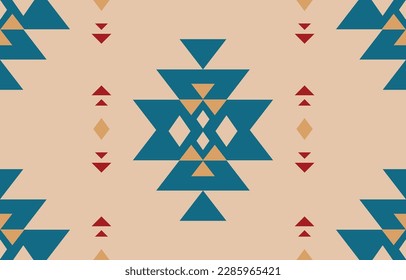 Ikat geometric folklore ornament. Tribal ethnic vector texture. Seamless striped pattern in Aztec style. Figure tribal embroidery. Indian, Scandinavian, Gypsy, Mexican, folk pattern. Boho chic design.