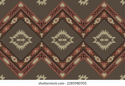Ikat geometric folklore ornament. Tribal ethnic vector texture. Seamless striped pattern in Aztec style. Figure tribal embroidery. Indian, Scandinavian, Gyp sy, Mexican, folk pattern.ikat pattern
