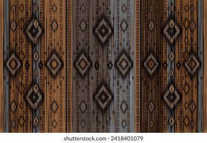 Ikat geometric folklore ornament. Tribal ethnic vector texture. 
Seamless striped pattern in Aztec style. Figure tribal embroidery. 
Indian, Scandinavian, Gypsy, Mexican, folk pattern.