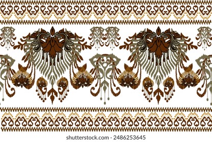 Ikat geometric folklore ornament. Tribal ethnic vector texture. 
Seamless striped pattern in Aztec style. Figure tribal embroidery. 
Indian, Scandinavian, Gyp
sy, Mexican, folk pattern.

Geometric eth