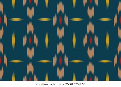 Ikat geometric folklore ornament. Tribal ethnic vector texture. Seamless striped pattern in Aztec style. Figure tribal embroidery. Indian, Scandinavian, Gypsy, Mexican, folk pattern.