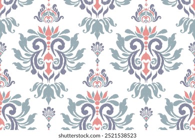 Ikat geometric folklore ornament. Tribal ethnic vector texture. Seamless striped pattern in Aztec style. Figure tribal embroidery. Indian, Scandinavian, Gypsy, and Mexican, folk patterns