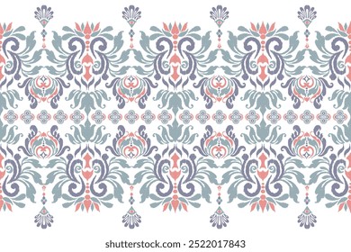 Ikat geometric folklore ornament. Tribal ethnic vector texture. Seamless striped pattern in Aztec style. Figure tribal embroidery. Indian, Scandinavian, Gypsy, and Mexican, folk patterns