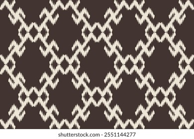 Ornamento geométrico del folclore de Ikat. Textura étnica tribal. Patrón de rayas sin costuras en estilo azteca. Diseño abstracto del bordado de Ikat para la textura, tela, ropa, envoltura, decoración