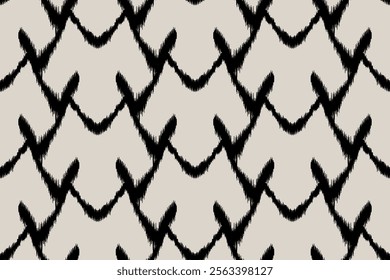 Ikat geometric folklore ornament. Tribal ethnic texture.Seamless striped pattern in Aztec style. Motifs Ikat embroidery abstract design for texture, fabric, clothing, wrapping, decoration