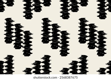 Ikat geometric folklore ornament. Tribal ethnic texture.Seamless striped pattern in Aztec style. Motifs Ikat embroidery abstract design for texture, fabric, clothing, wrapping, decoration