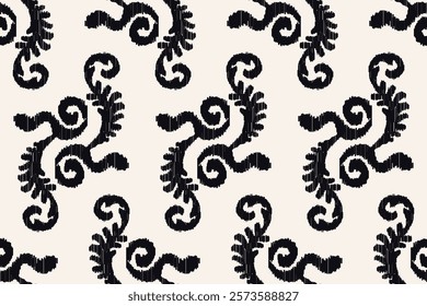 Ikat geometric folklore ornament. Tribal ethnic texture.Seamless striped pattern in Aztec style. Motifs Ikat embroidery abstract design for texture, fabric, clothing, wrapping, decoration