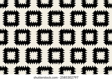 Ikat geometric folklore ornament. Tribal ethnic texture.Seamless striped pattern in Aztec style. Motifs Ikat embroidery abstract design for texture, fabric, clothing, wrapping, decoration