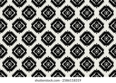 Ikat geometric folklore ornament. Tribal ethnic texture.Seamless striped pattern in Aztec style. Motifs Ikat embroidery abstract design for texture, fabric, clothing, wrapping, decoration