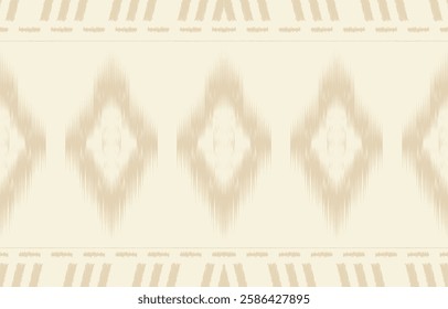 Ikat geometric folklore ornament. Tribal ethnic vector texture. Seamless striped pattern in Aztec style. Figure tribal embroidery. Indian, Scandinavian, Gypsy, Mexican, folk pattern. Boho chic design.